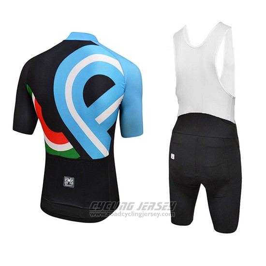 2018 Cycling Jersey Bici Amore Mio Black and Blue Short Sleeve and Bib Short